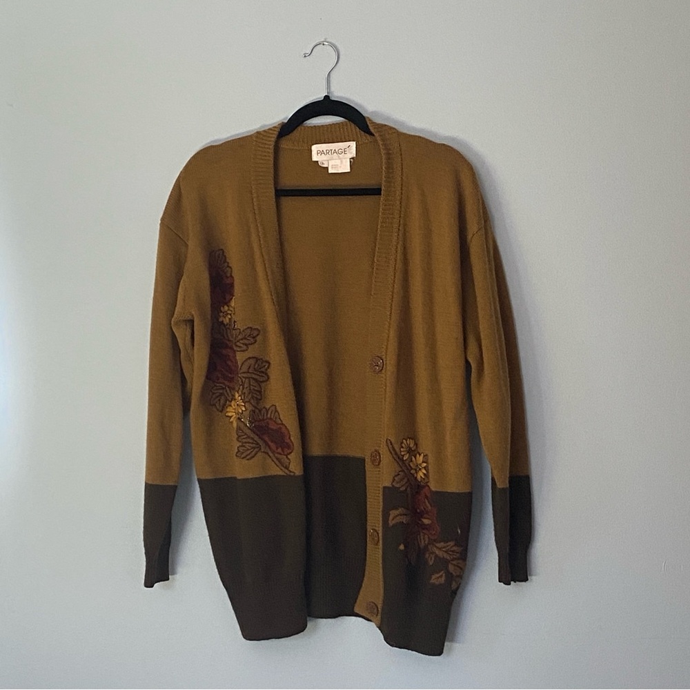 Vintage Floral Cardigan Sweater